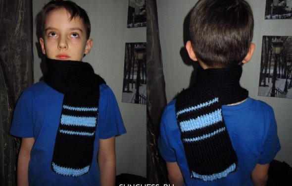 Вязаный шарф для мальчика