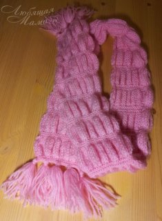 Детский шарф спицами: простой и нежный шарф для девочки