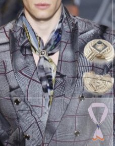 Прямоугольный шарф с застежкой-woggle от Versace fall-winter 2013-2014: